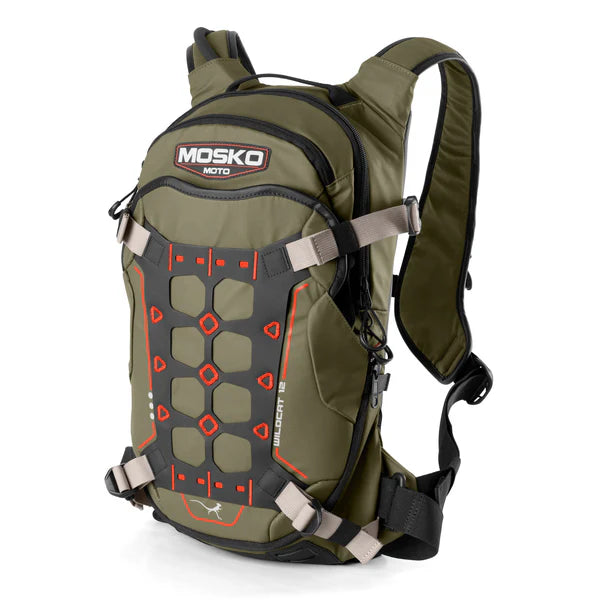 MOSKO MOTO - Wildcat 12L Backpack Hire - (Black with Chest Harness)